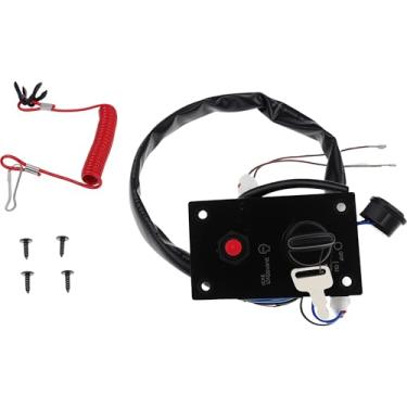 Imagem de Painel de chave de ignição de motor único para motor de popa Suzuki - peça nº 37100-96J24 37100-96J25, interruptor de 3 posições de 12V com campainha de aviso e ferragens de instalação (serve para