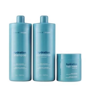 Imagem de Braé Stages Hydration Shampoo 1L + Condicionador 1L + Máscara 500g