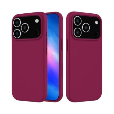Imagem de Capa Capinha Case Premium Compatível Com iPhone 17 PRO Aveludada Anti Impacto Reforçada Silicone Emborrachado Com Proteção De Câmera (MARSALA)