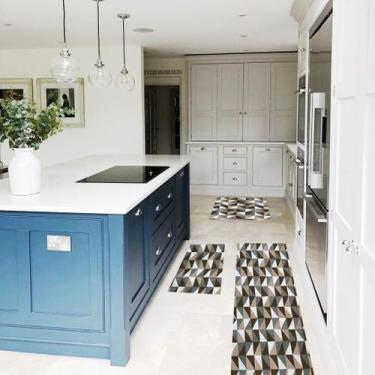 Imagem de Kit Passadeira Tapete Cozinha 3 Peças Antiderrapante Decorativo Confor