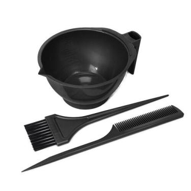 Imagem de Kit tintura coloração tigela pincel e pente profissional - Raskalo