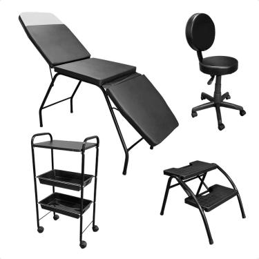 Imagem de Kit Completo Clínica Estética: Maca Mocho Escada e Carrinho