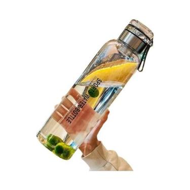 Imagem de Garrafa De Água De Vidro Transparente De Grande Capacidade Para Esport
