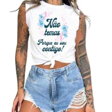 Imagem de Cropped T-Shirts Feminino Estampado - Cristã- Várias Estampas 04 - meg