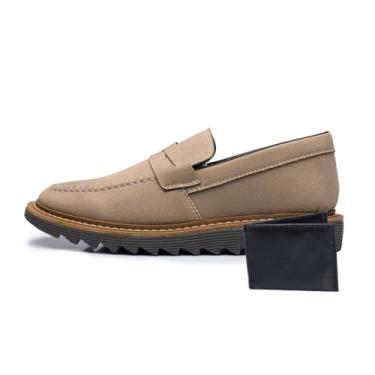 Imagem de ThézB Sapato Social Oxford Masculino em Couro Sintético, Sola Tratorada, Estilo Brogue, Marrom, com Carteira, para Festa e Casamento (Capuccino Cinza, BR, Adulto, Numérico, 39)