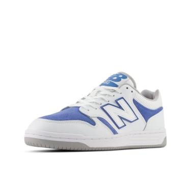 Imagem de New Balance Tênis masculino 480 V1, Branco/Azul royal, 46