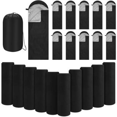 Imagem de Teenyyou 20 peças de suprimentos de cuidados para sem-teto a granel incluem 10 sacos de dormir para adultos quentes, 10 peças de cobertores de lã, conjunto para desabrigados no inverno, emergência