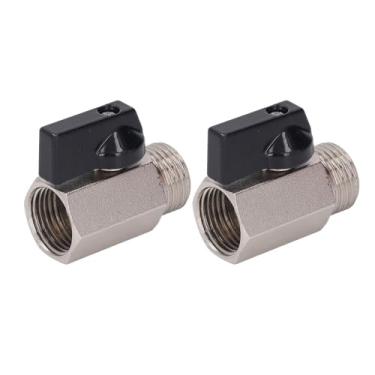 Imagem de Hyuduo Válvula de Esfera de Latão Jateado Com Rosca G1/2, Mini Válvula de Latão de Alta Estanqueidade Com Rotação de 90° para Sistemas de Tubulação Externa e Industrial