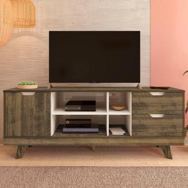 Imagem de Rack TV 65 Polegadas 160cm Com 1 Porta Jaina Pinho Off White A09 - Mpozenato