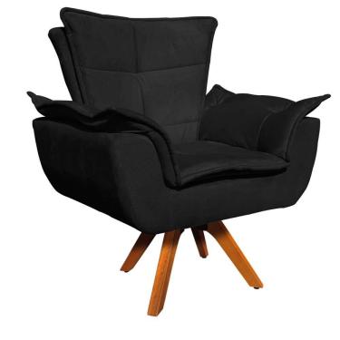 Imagem de Kit 01 Namoradeira E 02 Poltronas Opala Suede Preto