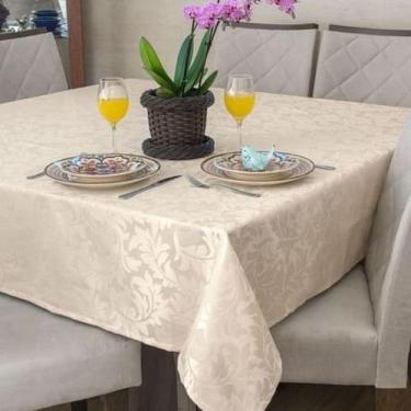 Imagem de Toalha De Mesa Quadrada 1,40m X 1,40m Lisa De Jacquard - Lu Enxovais, 