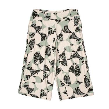 Imagem de Calça Pantacourt Feminina Bruna e Bia Plus Size Estampada Ve-Feminino