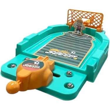 Imagem de Mini Jogo Futebol de Mesa, Duelo de Pênaltis, Verde, Plástico ABS, 2 Jogadores, 24x15x3.5 cm, Jogo Infantil