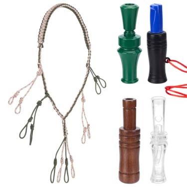 Imagem de DELORIGIN Mallard Duck Call and Lanyard Set for Hunting Ducks Hunting Accessories with Adjustable Loops Comfort Neck Lanyard with 4 Realistic Sounding Chamariz Apito Outdoor Predator Gear for Faisão