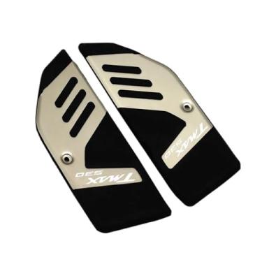 Imagem de Anti-derrapante Para tmax 530 tmax530 dx sx 2017-2019 passageiro dianteiro traseiro footboard pedais pegs apoio para os pés passos(TMAX Rear Titanium)