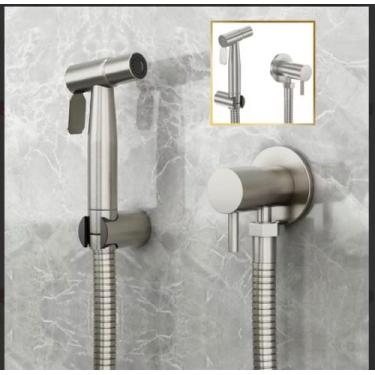 Imagem de Ducha Higiênica Completa Acabamento em Níquel Escovado GoldenX