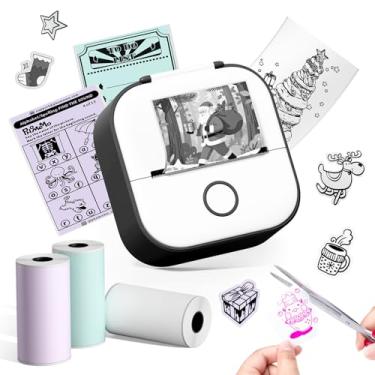 Imagem de Memoqueen Mini impressora, máquina de fazer adesivos T02, impressora térmica de bolso Bluetooth