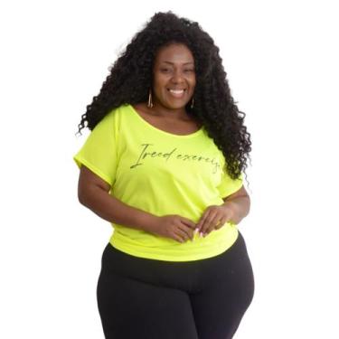 Imagem de Camiseta Plus Size Feminina Dry Furadinho Academia - FRV Moda Fitness,