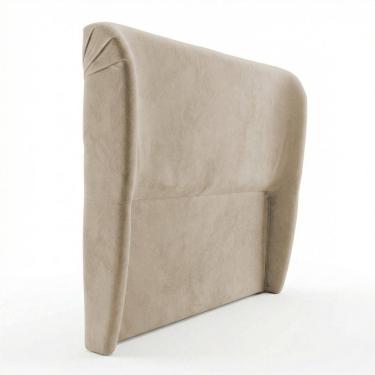 Imagem de Cabeceira Para Cama Box Casal Padrão Liah 140cm Chenille Bouclê Pérola - Abmaza