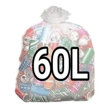 Imagem de Saco para Lixo Reforçado Transparente Fosco 60L 60x70CM com 100 Unidades Indicado para Lixos de Peso