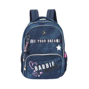 Imagem de Mochila de costas Escolar Barbie Infantil Estilosa colorida, Azul