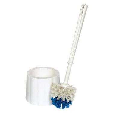 Imagem de Escova Sanitária Banheiro Com Suporte Redondo De Plástico