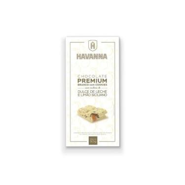 Imagem de Barra De Chocolate Branco Havanna C/ Cookie Recheio Doce De Leite 100G