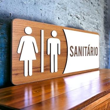Imagem de Placa De Sinalização | Sanitário - MDF 30x13cm