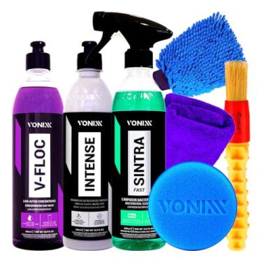 Imagem de Kit Shampoo Vfloc Revitalizador Intense Limpador Apc Sintra Fast Vonixx