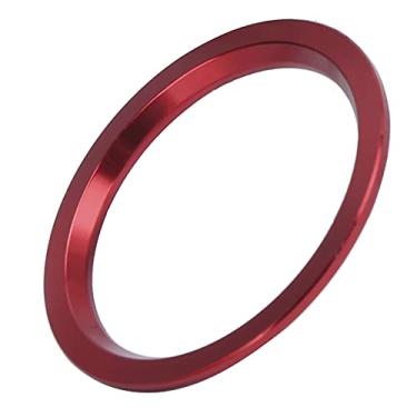 Imagem de Liga de Alumínio Vermelho Botão de Parada de Ignição do Motor Anel Capa Guarnição Com Adesivo, Substituição para 2009-2018