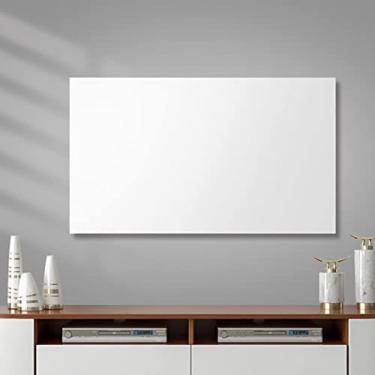 Imagem de Capa de TV de tecidos elásticos, capa protetora de tela macia e confortável à prova de poeira, para decoração de sala de estar interna/externa, branca, 80~85 pol.