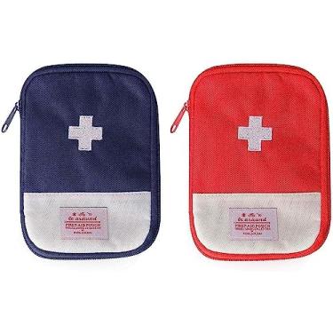 Imagem de JIAKAI 2 pacotes de bolsa de primeiros socorros, bolsa de primeiros socorros vazia, mini bolsa médica portátil para acampamento ao ar livre, caminhadas, viagens, emergência, bolsa de armazenamento de