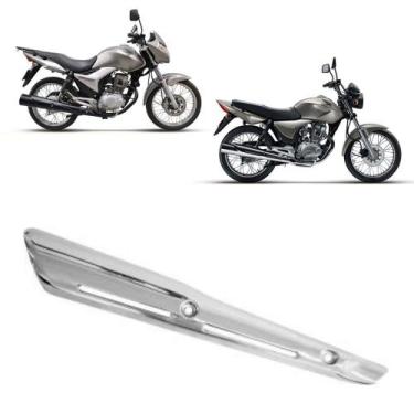 Imagem de Protetor Escapamento Cg Fan 2004 2005 2006 2007 2008 Cromado - MA Moto