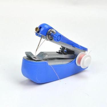 Imagem de Mini máquina de costura portátil manual do ponto tecido útil ferrament
