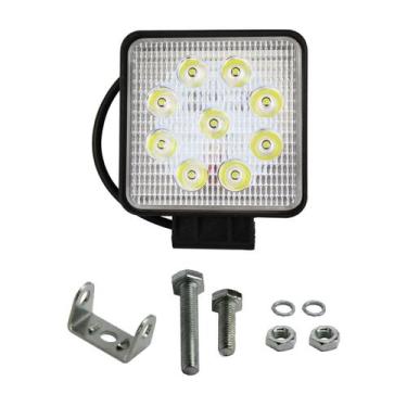 Imagem de Farolete Milha Quadrado 9 Leds Bivolt 27w Jeep Valmet Truck - BRIWAX