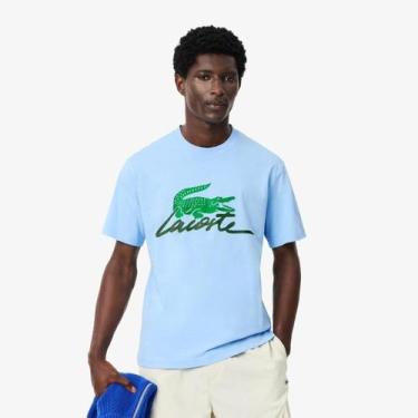 Imagem de Camiseta Lacoste Regular Masculina, Azul, P