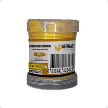 Imagem de Pigmento Epóxi P/Resina Pasta 25g Cor Metalizada Vip resinas - Ouro