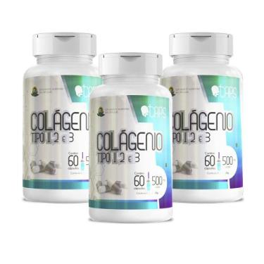 Imagem de COLÁGENO TIPO 1, 2 E 3 - 500mg (60 Cápsulas) +CAPS, 3