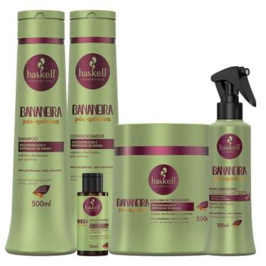 Imagem de Kit Haskell Bananeira 500ml Sh cond Masc Fl.120ml e Oleo 35