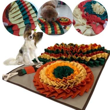 Imagem de Tapete de atividade forrageio para pets comedouro lento redondo colori