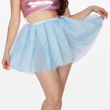 Imagem de Saia de Tule em Diversas Cores Adulto - Magic Fantasy, Azul claro