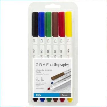 Imagem de Estojo Marcador Artístico Cis Graf Calligraphy  C/6 Cores 75.0000 1 ed
