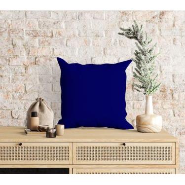 Imagem de Almofada Com Enchimento Color Block Lisa Azul Anil - Core Decore