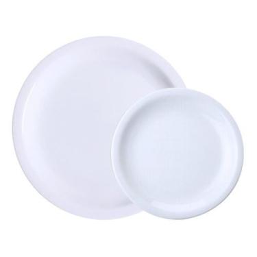 Imagem de Jogo 8 Pratos Rasos 8 Sobremesa Iguaçu Porcelana Germer - Porcelanas G