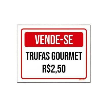 Imagem de Kit 3 Placa Vermelha - Vende-Se Trufas Gourmet