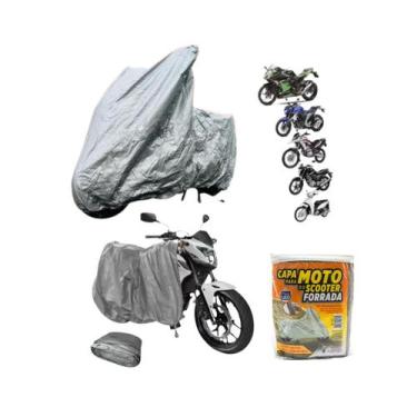 Imagem de Capa Cobrir Moto Térmica Sol Chuva 100% Forrada Impermeável - Plast Le