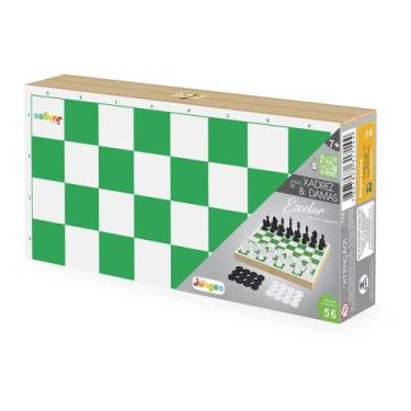 Imagem de Jogo de xadrez e damas escolar junges, ., UN