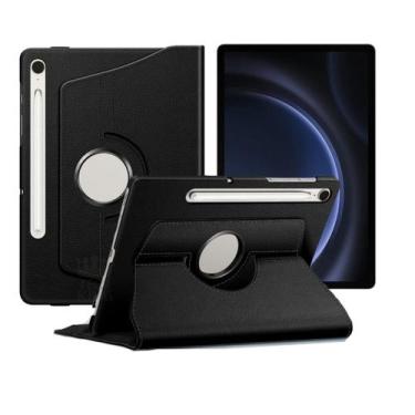 Imagem de Capa para Galaxy Tab S9/S9 FE - Giratória material sintético - Genéric