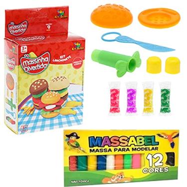 Imagem de Massinha de modelar Hambúrguer massinha comidinha lanchinho