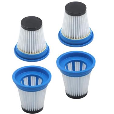 Imagem de 4 peças 520280 HEPA filtro de substituição para Kenmore Stratus 24V 2 em 1 sem fio Stick Vac DS1030 e adequado para Kenmore 16V aspirador leve sem fio DS1020, substituição de filtros de vácuo